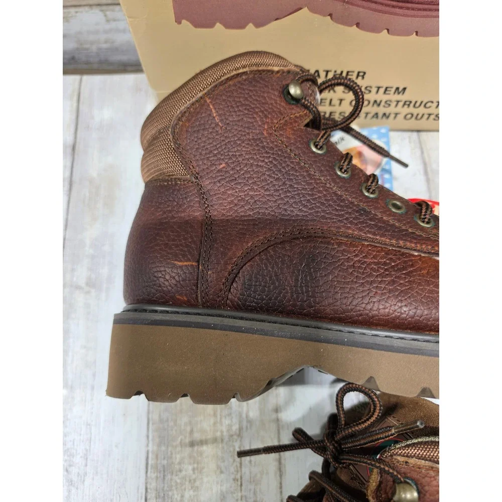 Brahma Rogue Mens Brown Leather Work Boots Wide EE Size 8 Goodyear Welt 3985536